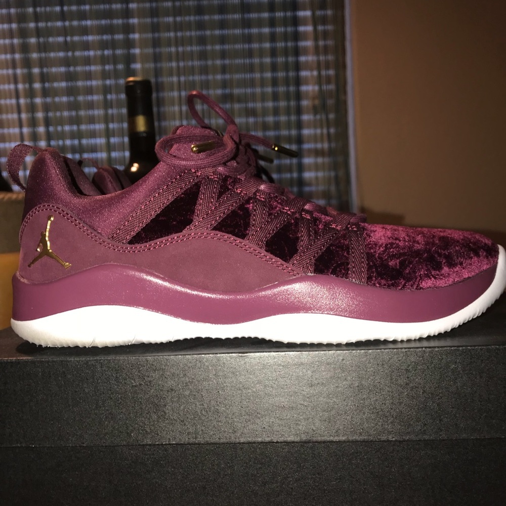 Authentic Merlot Velvet Jordans